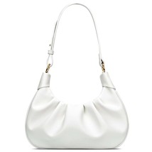 Shoulder Bag Crescent Handbag Ruched Purse Underarm Bag Mini Hobo for Women, Det - $39.58