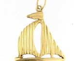 Sailboat Unisex Charm 14kt Yellow Gold 328770 - £239.74 GBP