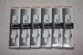 6 Sylvania DULUX D/E CF 13DD/E/830/ECO Fluorescent Bulbs 20721 830 22nov #B - $24.75