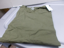 Old Navy Mens Henley Cotton Olive Green Crew Neck Short Sleeve Casual Tee Shirt - £11.47 GBP