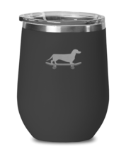 Wine Tumbler Stainless Steel Insulated Funny Dachshund  Skateboard Sports  - £25.91 GBP