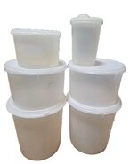Tupperware GIANT TALL ROUND Storage Container SHEER WHITE 255, 267, 321,... - $89.10