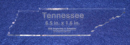 State of Tennessee  6.5&quot; x 1.6&quot;   1/4&quot; Quilt Template- Acrylic - Long Ar... - £20.31 GBP