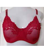 Le Mystere Lace Allure underwire bra size 36DDD/F Style 8246 Cherry - $580.90 MXN