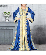 AAI- Muslim Maxi Dress Robes Full Sleeve Square Collar Middle East Print... - $39.99