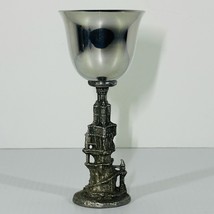 Bob Maurus Gallo Pewter Fantasy Castle Goblet Chalice Cup D&amp;D Vintage 80s - £78.21 GBP