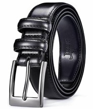 Men Belts Leather Classic Casual Dress with Single Prong/Slide Click Buckle - $9.99