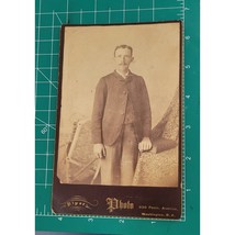 Antique Victorian Cabinet Card Dashing Gentleman Al Shaw Piper Washingto... - $14.01