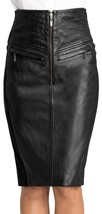 Leather Skirt Women Black Skirt Handmade Genuine Lambskin Disco Prom Party Skirt - £104.74 GBP