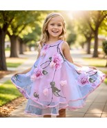 Summer Girls Flower Dress Kids Girl Beach Dresses Chiffon Kids Dresses F... - $45.99