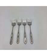 4 Oneida Distinction Deluxe FLORAL BOUQUET Stainless Salad Forks - $368.88 MXN