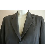 Women&#39;s Jacket Blazer Size 2 Jacket Brown Polyester Spandex Stripes - £5.82 GBP