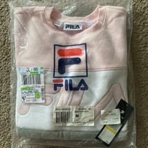 FILA Women&#39;s Aeryn Crewneck M Pink White Gray SW13B554 - $30.00