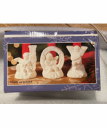 Holiday JOY Porcelain Candleholders Set of 3  Angel Shaped *NEW/Open Box... - $17.62 CAD