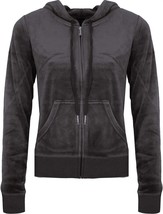 Juicy Couture born to be glamorous robertson hoodie in Dark Grey - size M - £47.34 GBP