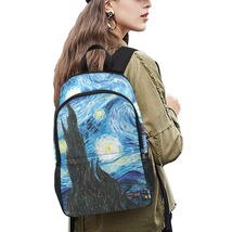 Starry Nigh Van Gogh Art School Backpack with Side Mesh Pockets - £35.41 GBP