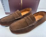 Johnston &amp; Murphy Cort 2.0 Penny Dark Brown Waxed English Suede- Size 10.5M - $89.64