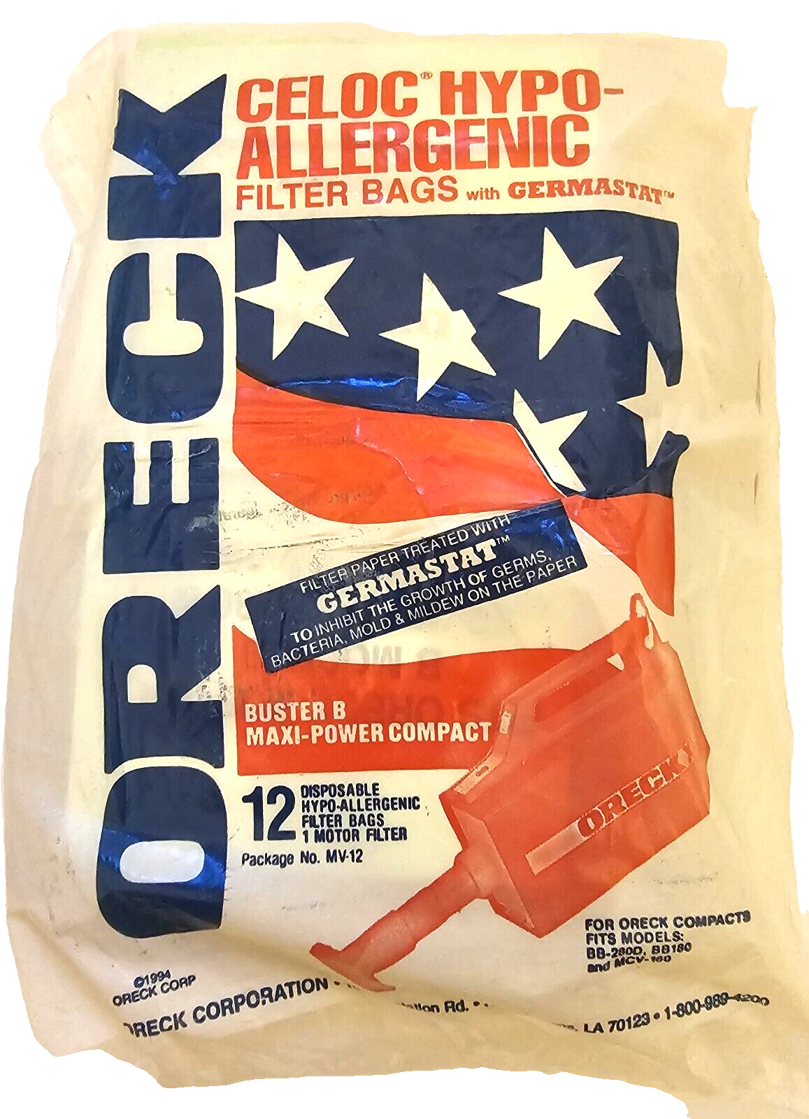 Oreck XL Vacuum Bags Only 12 Count For Fits Housekeeper Compact Cleaner  - £7.19 GBP