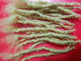 Dreadlocks 100% human hair handmade 80 pieces 1/4&quot; thick 6&quot; platinum blonde 613 - £190.54 GBP