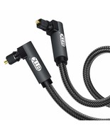 Emk 【Upgraded】 Double 90 Degree Optical Audio Cable Free-Rotating, 3.3Ft/1M - $773.90 MXN
