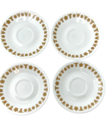 Corelle Butterfly Gold Saucer Plates Set of 4 - 6" Vtg Corning Ware Dish... - $8.00