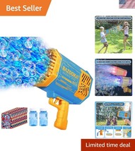 Colorful Bubble Machine Gun for Kids - 69 Holes &amp; Lights, Safe Fun for A... - $616.50 MXN