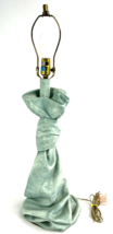 John Dickinson Style Artwork Minimalist Bow Draped 70s Vintage Table Lamp Green - £378.88 GBP