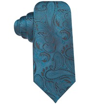RYAN SEACREST DISTINCTION Teal Blue Tonal Paisley Silk Slim Tie - $19.99