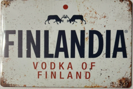 Finlandia Vodka Of Finland Vintage Novelty Metal Sign 12&quot; x 8&quot; Wall Art - £7.07 GBP