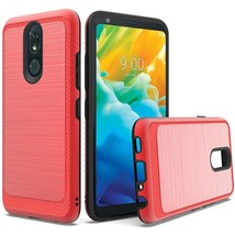 for LG Stylo 5 Slim Brushed Hybrid with Design Edged Lining Case RED - £4.60 GBP