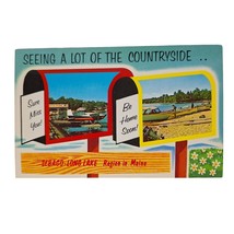 Postcard Seeing A Lot Of The Countryside Sebago Long Lake Region In Maine Chrome - £5.44 GBP