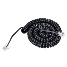 Telephone Handset Cord Modular Coiled Phone Curly Cable (6 Feet, Black) - $12.99