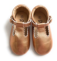 Hard-Sole Soft-Sole Mary Janes Rose Gold Toddler Shoes Toddler Mary Janes - £16.74 GBP+