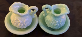 Avon Moonwind Jadeite Victorian Pitchers + Bowls (2)  4-1/2&quot; Tall Pitcher - £23.18 GBP