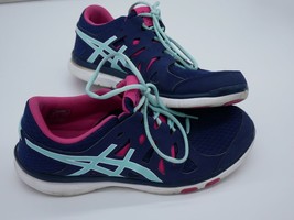 Women&#39;s Asics Gel-Fit Tempo Sneakers Shoes Size 9.5 Blue / Pink - £11.96 GBP