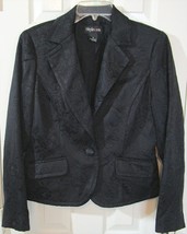 NWT Style &amp; Co Women&#39;s Dressy Black Floral Jacquard Lined Blazer Jacket, 10, $90 - £19.63 GBP