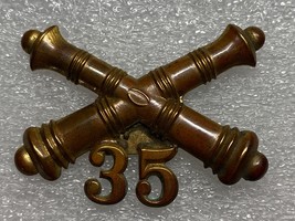 SPANISH AMERICAN WAR, U.S. ARMY, 35th FIELD ARTILLERY, CAP BADGE, ENLISTED - $653.86 MXN
