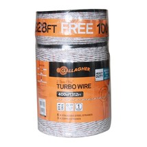 Gallagher Electric Fence Turbo Wire 1640 ft White - £79.76 GBP