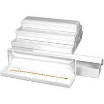 Faux White Leather Bracelet Watch Jewelry Gift Box Showcase Display Kit - £7.48 GBP