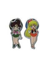 Sailor Moon Venus &amp; Jupiter Lapel Pins Set of 2 Anime Licensed NEW - £7.77 GBP