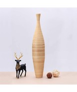 Large Villacera Handcrafted 35” Tall Natural Bottle Shape Floor Vase Bamboo - €33,88 EUR