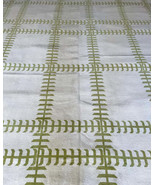 Oushak Hand Knotted Turkish Floral Design Rug living room green Checkere... - $330.00+