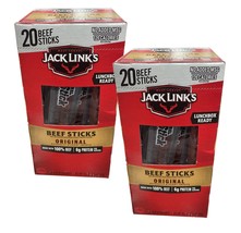2 Packs Jack Link’s  Original 0.92oz 20-Piece Beef Sticks - £42.46 GBP