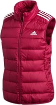 Adidas Essentials Pink Puffer Sleeveless Down Vest full zip pockets NEW ... - $72.42