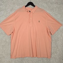 Ralph Lauren Polo Shirt Mens 3XB Peach Knit Oxford Flesh Pony - £19.04 GBP