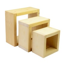 Cube Storage Shelf Wall Mounted Wooden Hanging Bookcase Display Shelving... - £12.03 GBP+