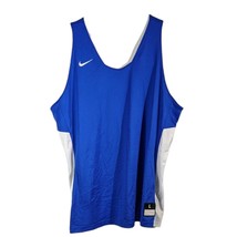 Womens Blue and White Reversible Basketball Jersey Size L Large Nike Blank - £19.64 GBP