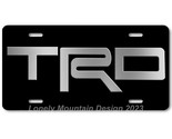 Toyota TRD Inspired Art Gray on Black FLAT Aluminum Novelty License Tag ... - $17.99