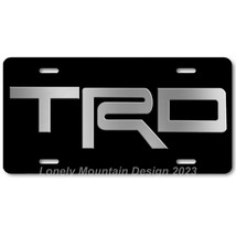 Toyota TRD Inspired Art Gray on Black FLAT Aluminum Novelty License Tag Plate - £14.21 GBP