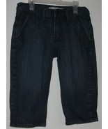 Womens 4 Old Navy Mid Rise Vintage Dark Wash Blue Denim Short Cropped Jeans - $165.69 MXN